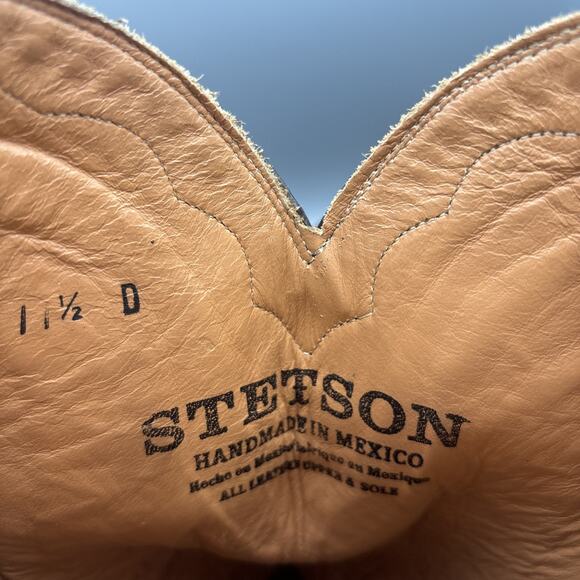 Stetson Cowboy Boots All Leather Handmade US Size 11.5 D main image 2